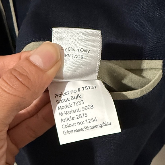 Joseph Abboud Modern Navy Linen/Viscose Blazer/jacket - Picture 7 of 8